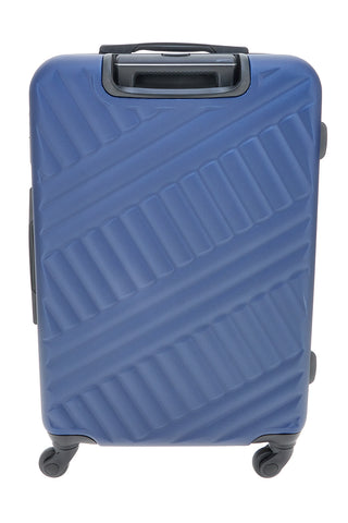 Prima Riga PR162/M Mittelblauer Hartschalen-Trolley mit Schwenkrädern