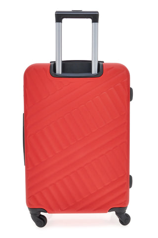 Prima Riga PR162/M Mittelgroßer roter Hartschalen-Trolley mit Schwenkrädern