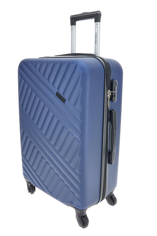 Prima Riga PR162/P Hartschalen-Trolley, blau, mit Schwenkrädern