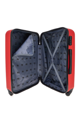 Trolley rosso rigido con ruote piroettanti Prima Riga PR162/P