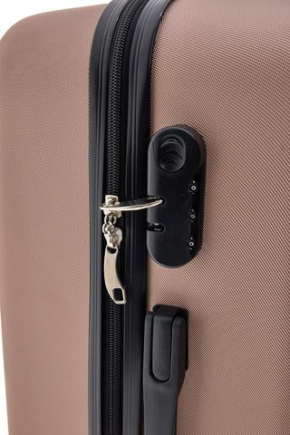Prima Riga PR162/P Roségoldener Hartschalen-Trolleykoffer