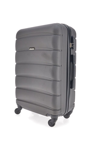 Großer grauer Hartschalenkoffer mit Rollen und Schloss Prima riga PR165/G