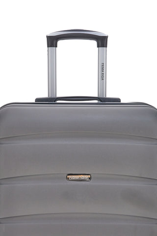 Großer grauer Hartschalenkoffer mit Rollen und Schloss Prima riga PR165/G