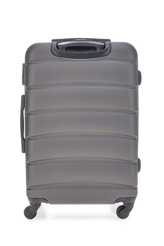 Großer grauer Hartschalenkoffer mit Rollen und Schloss Prima riga PR165/G