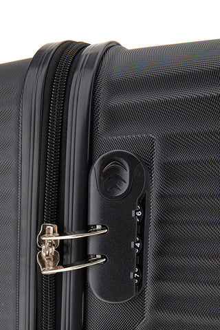 Valigia rigida nera da cabina con ruote girevoli Prima riga PR166/P