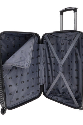 Valigia rigida nera da cabina con ruote girevoli Prima riga PR166/P