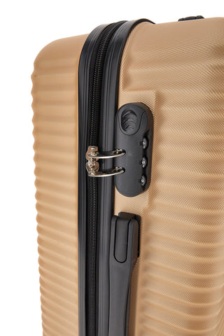 Valigia rigida oro media con ruote girevoli Prima riga PR166/M