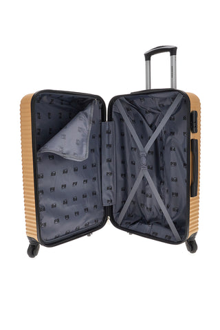 Valigia rigida oro media con ruote girevoli Prima riga PR166/M