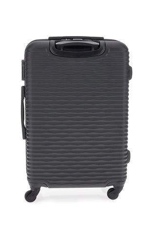 Valigia rigida nera media con ruote girevoli Prima riga PR166/M