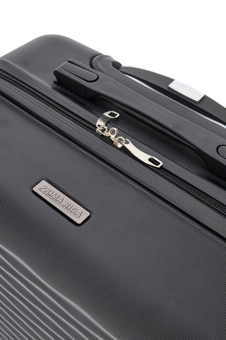 Valigia rigida nera media con ruote girevoli Prima riga PR166/M