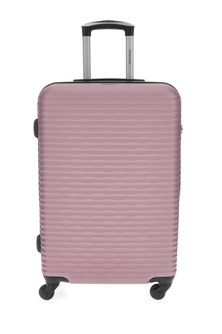 Valigia rigida rosa media con ruote girevoli Prima riga PR166/M