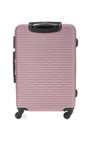 Valigia rigida rosa grande con ruote girevoli Prima riga PR166/G