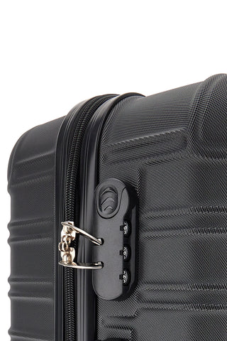 Schwarzer Hartschalen-Koffer mit Drehrollen Prima riga PR167/P