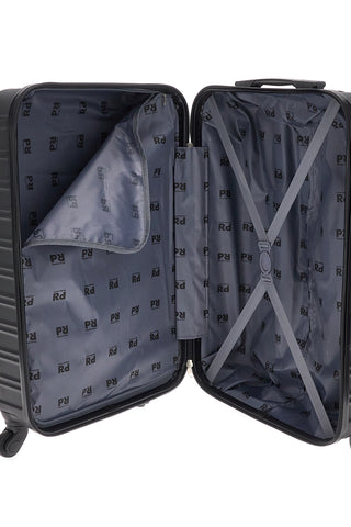 Schwarzer Hartschalen-Koffer mit Drehrollen Prima riga PR167/P