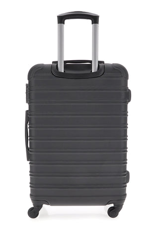 Valigia rigida nera media con ruote girevoli Prima riga PR167/M