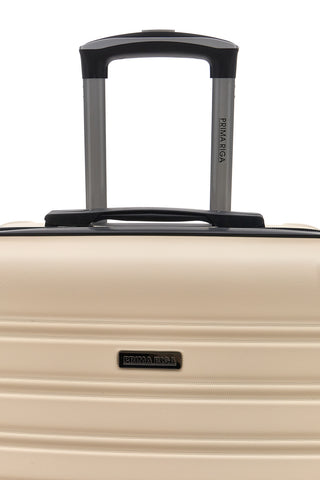 Weißer Hartschalenkoffer mittlerer Größe mit drehbaren Rollen Prima riga PR167/M