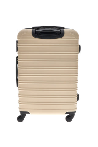 Weißer Hartschalenkoffer mittlerer Größe mit drehbaren Rollen Prima riga PR167/M