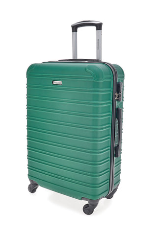 Mittlerer grüner Hartschalenkoffer mit drehbaren Rollen Prima riga PR167/M