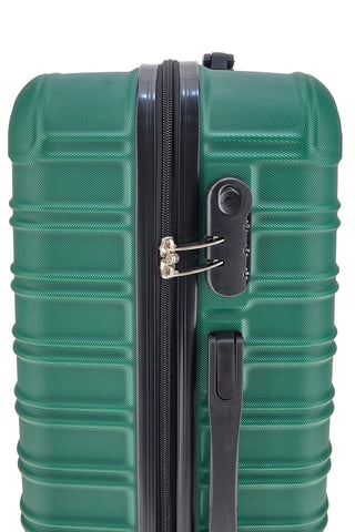 Mittlerer grüner Hartschalenkoffer mit drehbaren Rollen Prima riga PR167/M