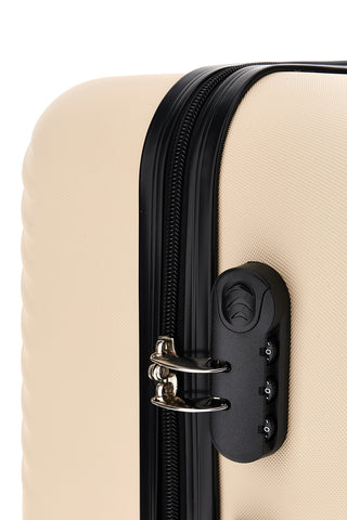 Trolley piccolo crema rigido con 4 ruote Prima riga PR169/P