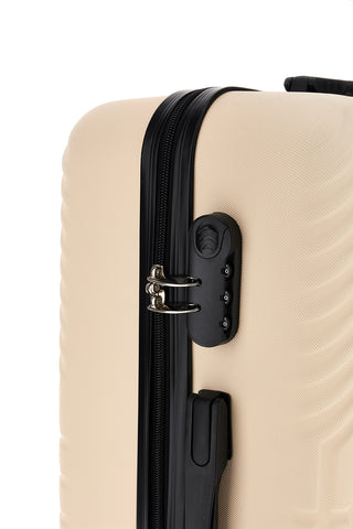 Trolley grande crema rigido con 4 ruote Prima riga PR169/G