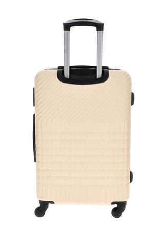Trolley grande crema rigido con 4 ruote Prima riga PR169/G