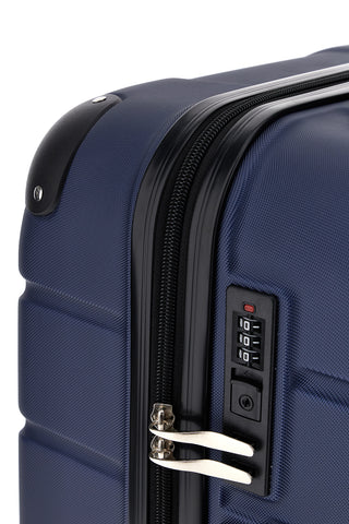 Trolley piccolo blu rigido con 4 ruote 2T2L156/P