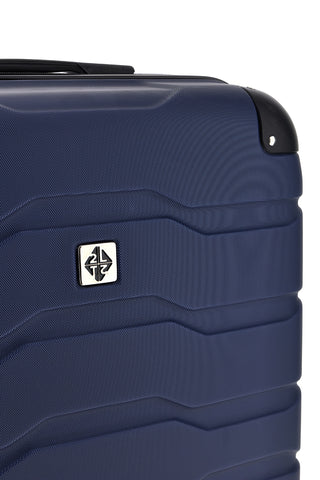 Trolley piccolo blu rigido con 4 ruote 2T2L156/P