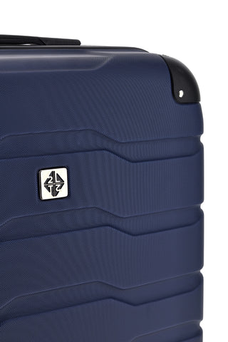 Mittelblauer Hartschalentrolley mit 4 Rädern 2T2L156/M
