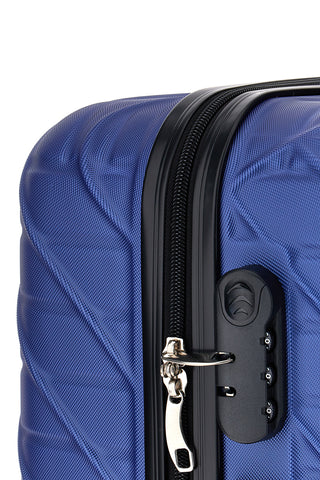 Trolley piccolo blu rigido con 4 ruote Prima riga PR157/P