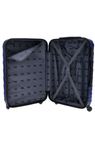 Trolley piccolo blu rigido con 4 ruote Prima riga PR157/P