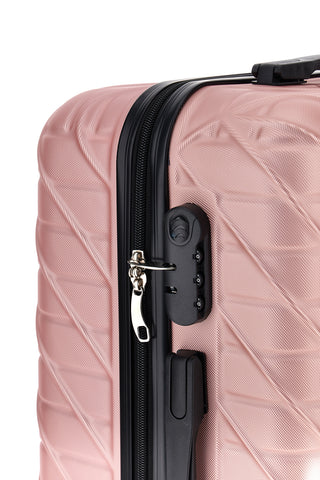 Medium Trolley rose gold starr mit 4 Rädern Prima riga PR157/M