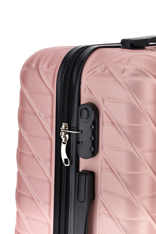 Trolley grande rose gold rigido con 4 ruote Prima riga PR157/G