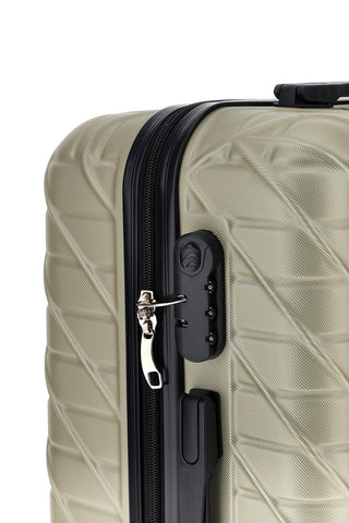 Trolley grande champagne rigido con 4 ruote Prima riga PR157/G