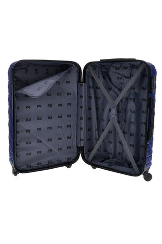 Trolley grande blu rigido con 4 ruote Prima riga PR157/G
