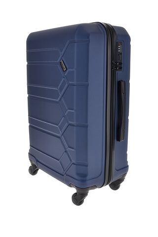 Großer starrer blauer Trolley 4 Räder Indigeno INDIGENO179/G