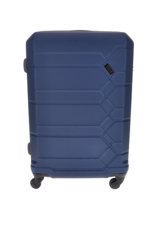 Großer starrer blauer Trolley 4 Räder Indigeno INDIGENO179/G