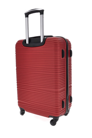 Roter kleiner Koffer 4 multidirektionale Räder Prima Riga PR172C