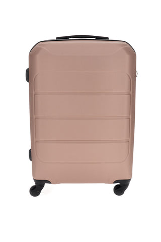 Valigia trolley media rosa con lucchetto integrato Prima Riga PR173/M