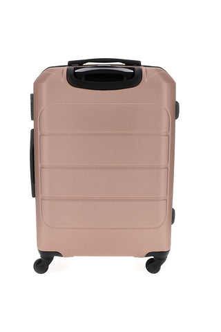 Mittlerer rosa Trolley-Koffer mit integriertem Schloss Prima Riga PR173/M