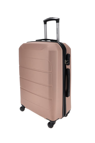Mittlerer rosa Trolley-Koffer mit integriertem Schloss Prima Riga PR173/M