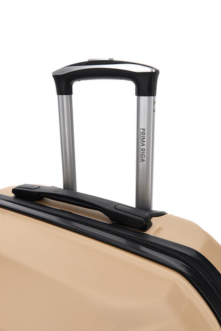 Mittlerer champagnerfarbener Rollkoffer mit Teleskopgriff Prima Riga PR173/M