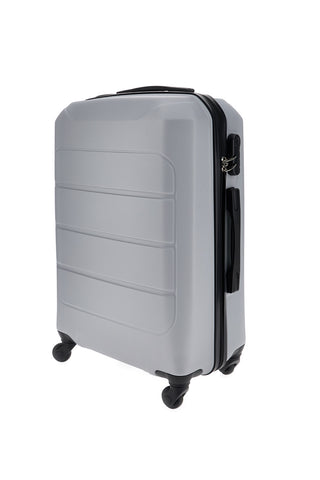 Valigia trolley grande argento con lucchetto integrato Prima Riga PR173/G