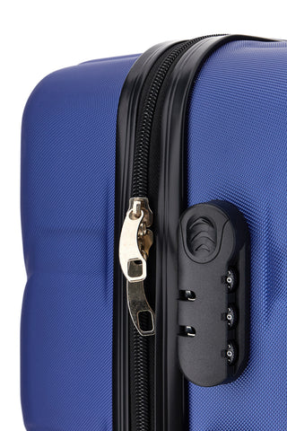 Trolley rigido piccolo blu con ruote girevoli Prima riga PR185/P