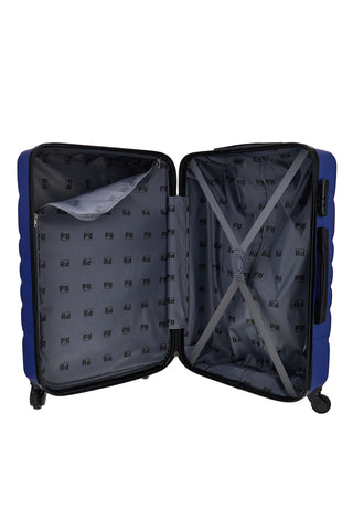 Trolley rigido piccolo blu con ruote girevoli Prima riga PR185/P