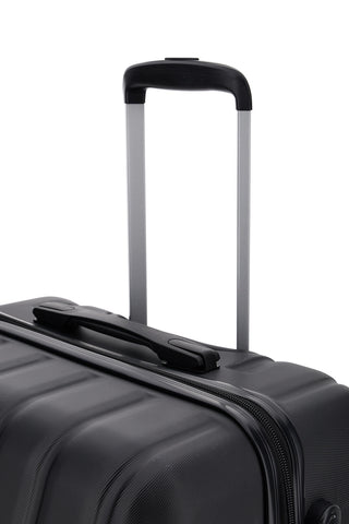 Trolley rigido medio nero con ruote girevoli Prima riga PR185/M