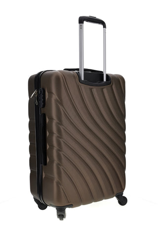Valigia Trolley Grande rigida bronzo con lucchetto a combinazione Prima riga PR185/G