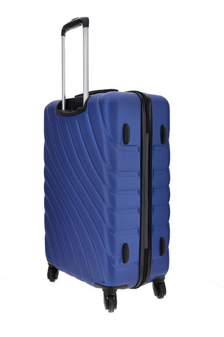 Valigia Trolley Grande rigida blu con lucchetto a combinazione Prima riga PR185/G
