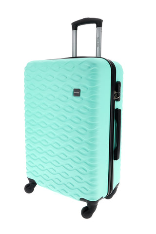 Trolley grande verde acqua rigido 4 ruote Prima riga PR187/G