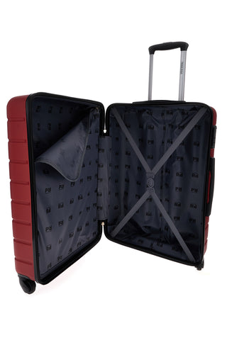 Trolley grande rosso rigido 4 ruote Prima riga PR188/G